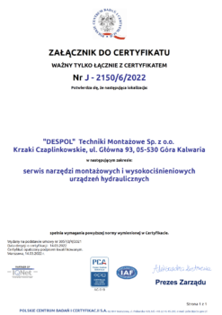 certyfikat ISO 2022