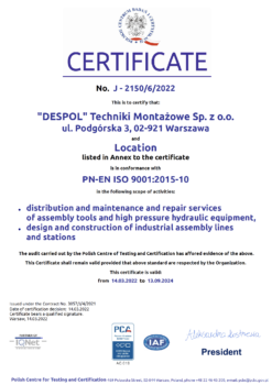 certyfikat ISO 2022