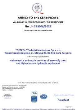 certyfikat ISO 2022